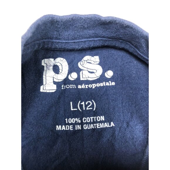 P.S. NYC from Aeropostale Graphic NAVY BLUE T Shirt Boy Size Large 12 - Picture 4 of 7